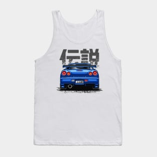 Monster Skyline GTR R34 (Paradise Blue) Tank Top